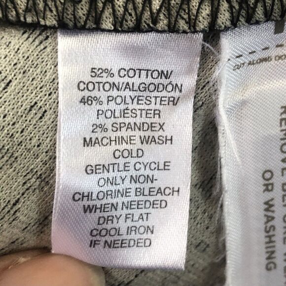 Ann Taylor LOFT Knit Dress Womens Size Medium Stretch Black Tan 3/4 Sleeve - Picture 5 of 9